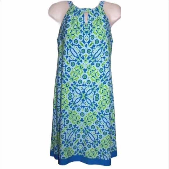 Just TAYLOR sz 6P dress blue/Grn/White sheath - Picture 1 of 9